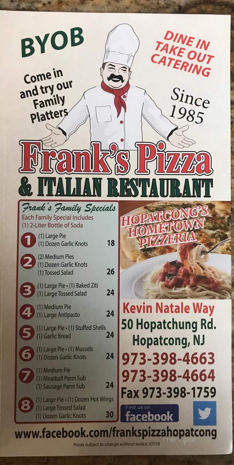 Frank's Pizza - Hopatcong, NJ