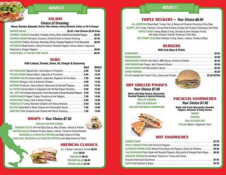 Alfredos Italian American Deli - Scotch Plains, NJ menu_pic