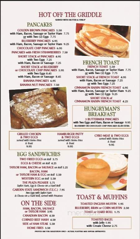 Plaza Restaurant - Boonton, NJ menu_pic