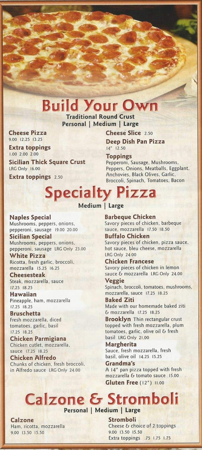 Colandrea's Italian Restaurant - Little Egg Harbor, NJ menu_pic