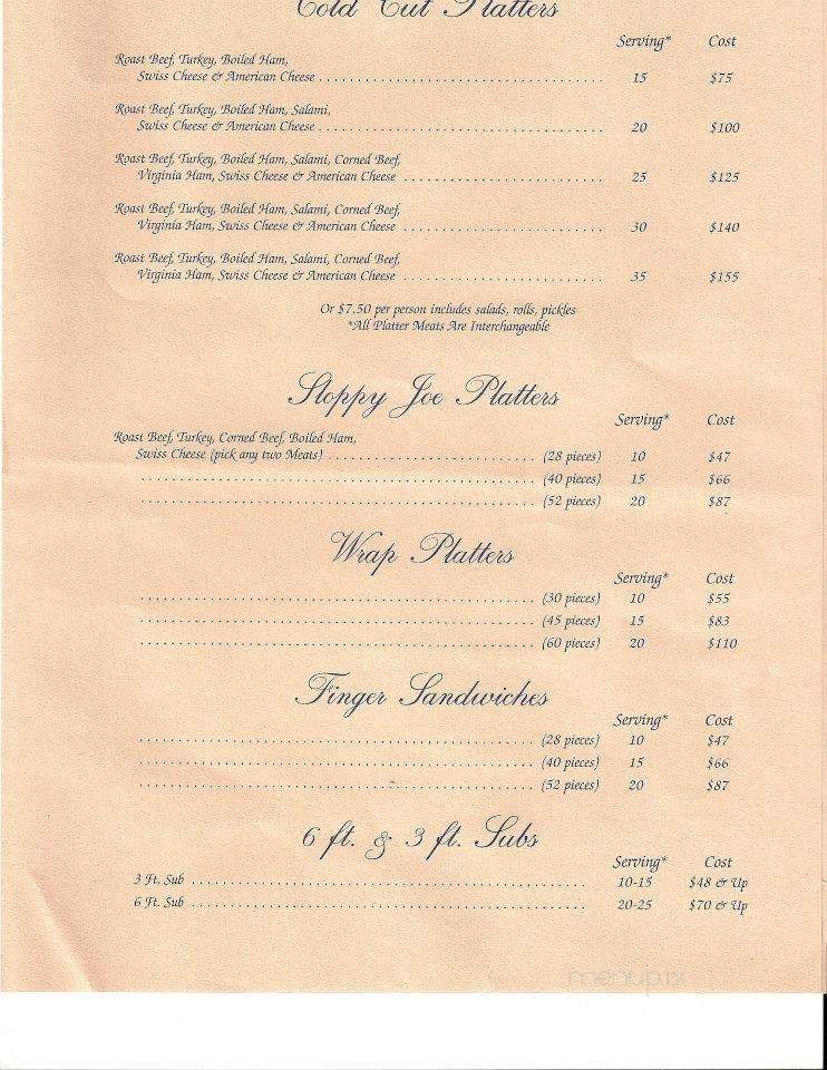 Hershey's Giant Submarines - Westfield, NJ menu_pic