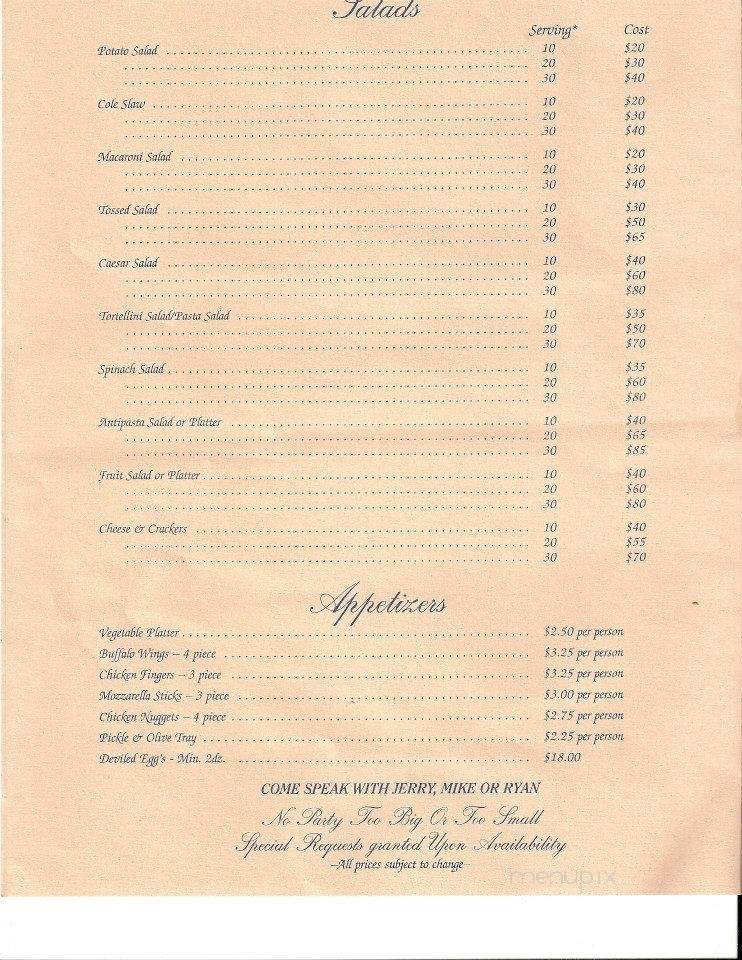 Hershey's Giant Submarines - Westfield, NJ menu_pic