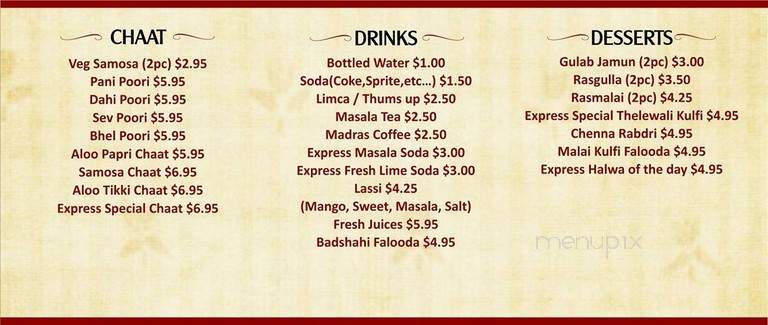 Moghul Express - Edison, NJ menu_pic