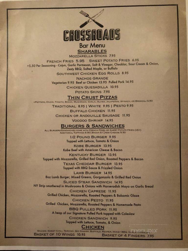 Crossroads - Garwood, NJ menu_pic