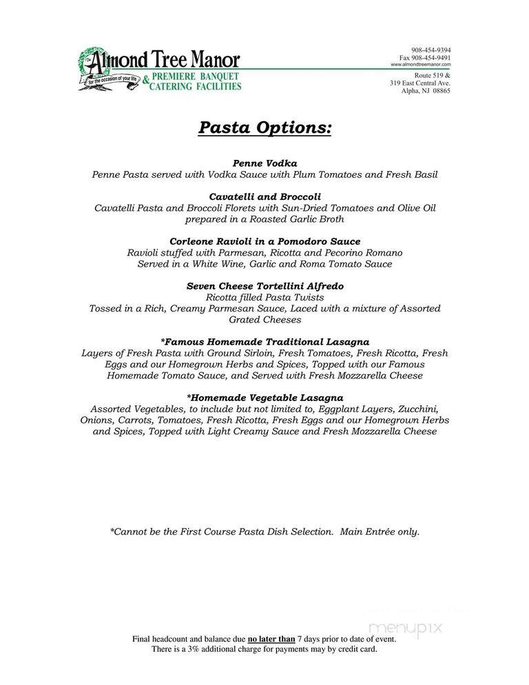 Almond Tree Manor - Phillipsburg, NJ menu_pic