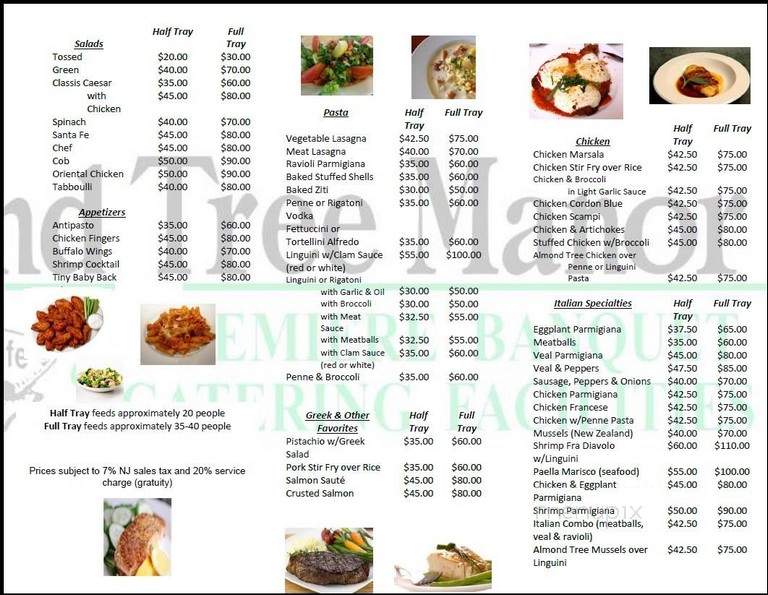 Almond Tree Manor - Phillipsburg, NJ menu_pic