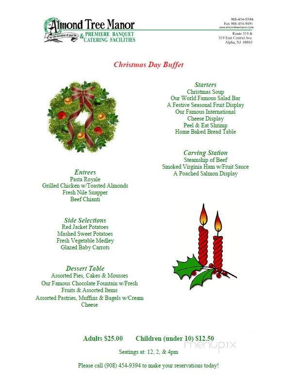 Almond Tree Manor - Phillipsburg, NJ menu_pic