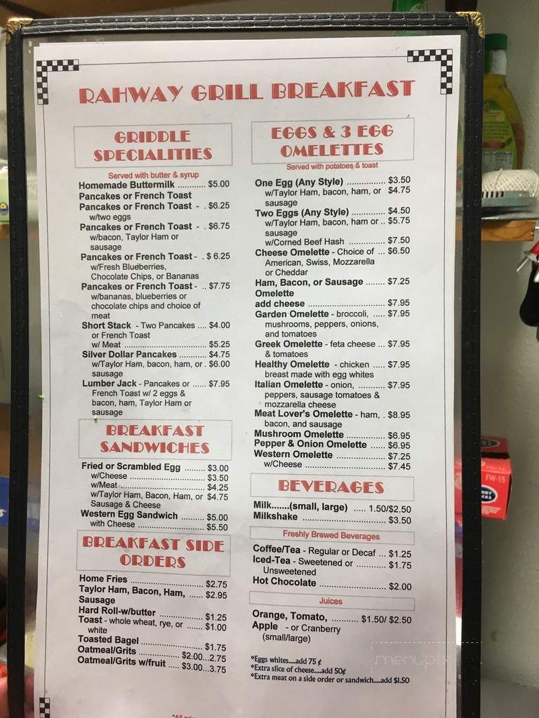 Rahway Grill - Rahway, NJ menu_pic