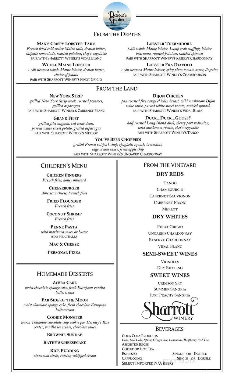 Octopus's Garden - West Creek, NJ menu_pic