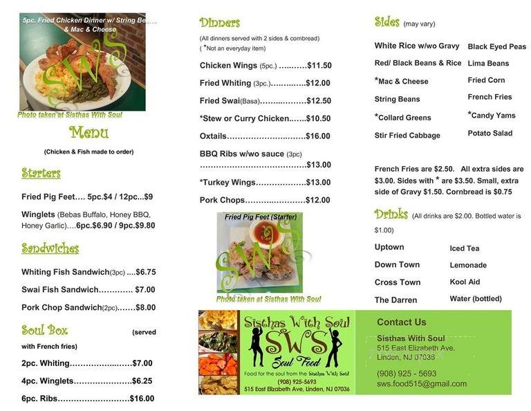 Sister's Of Soul - Linden, NJ menu_pic