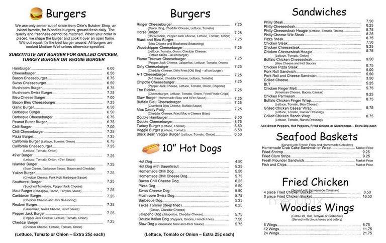 Woodies Drive In - Ship Bottom, NJ menu_pic