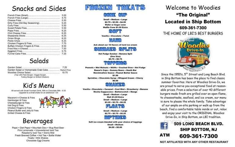 Woodies Drive In - Ship Bottom, NJ menu_pic