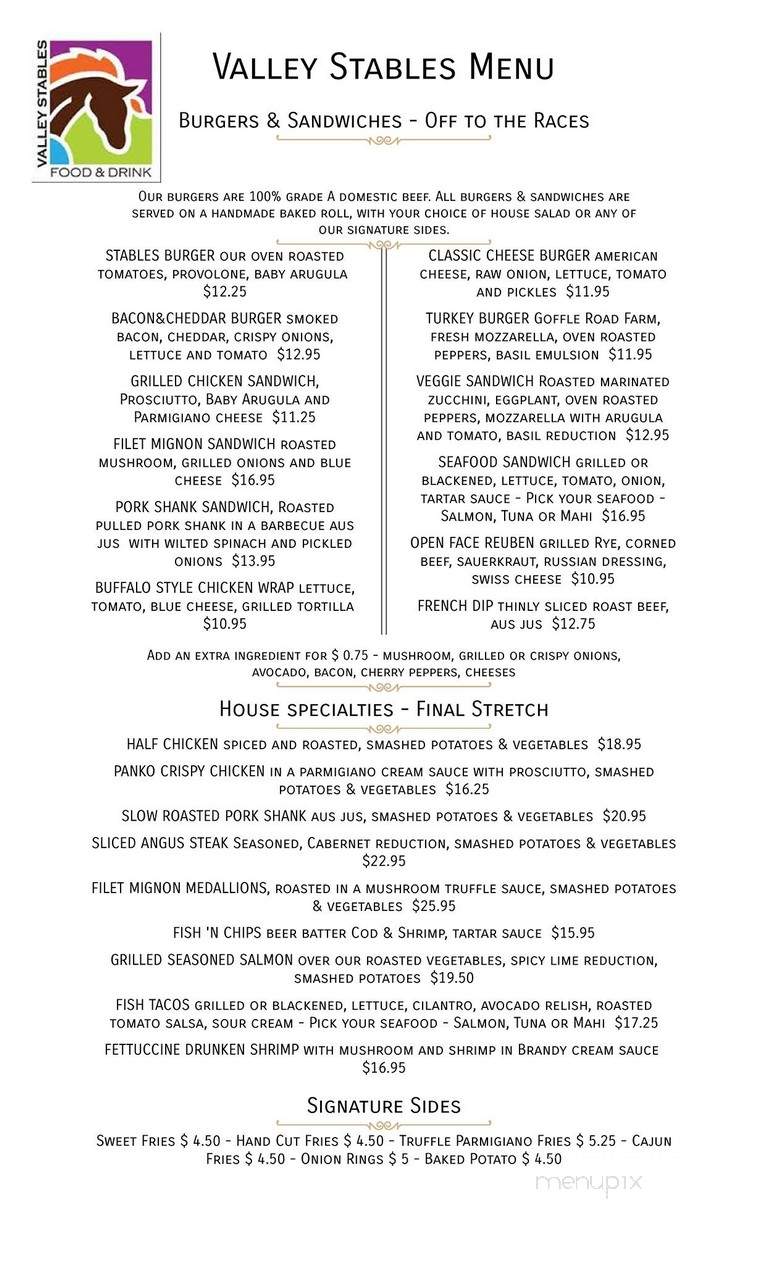 Valley Pub Inc - Oakland, NJ menu_pic