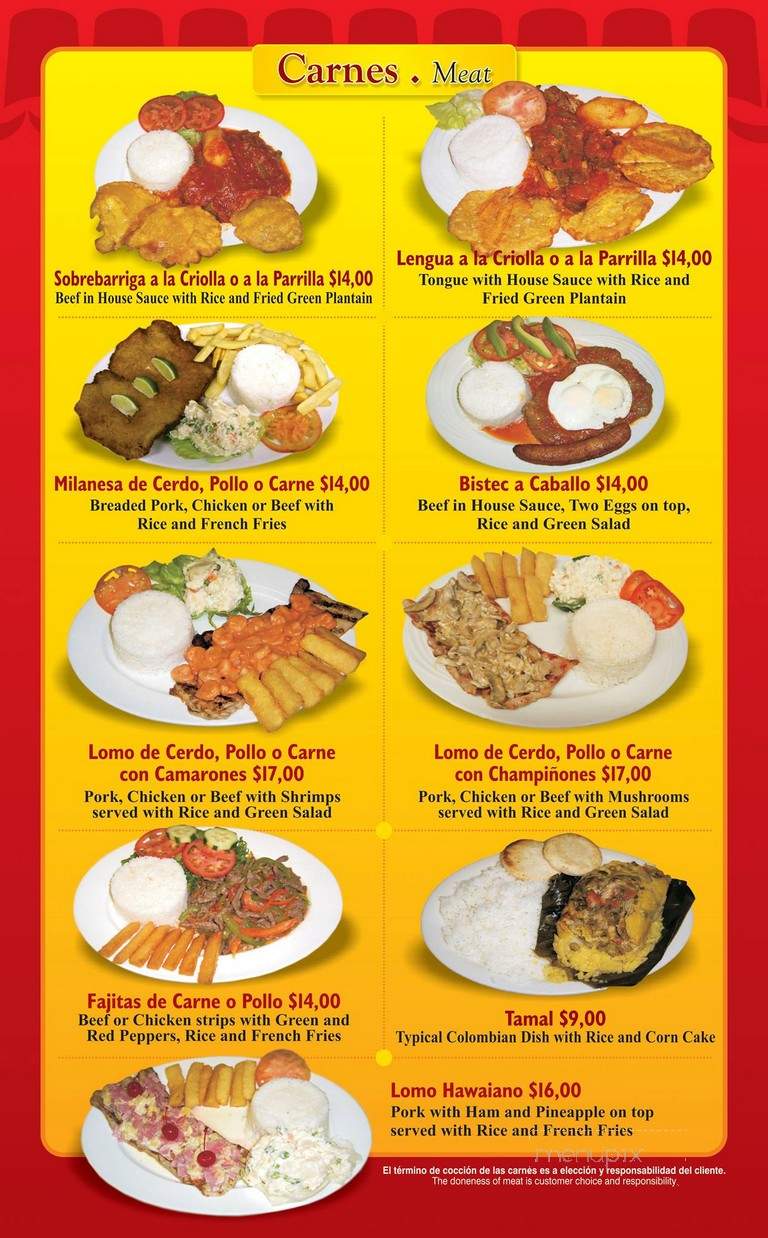 Parador Rojo Restaurant - Elizabeth, NJ menu_pic