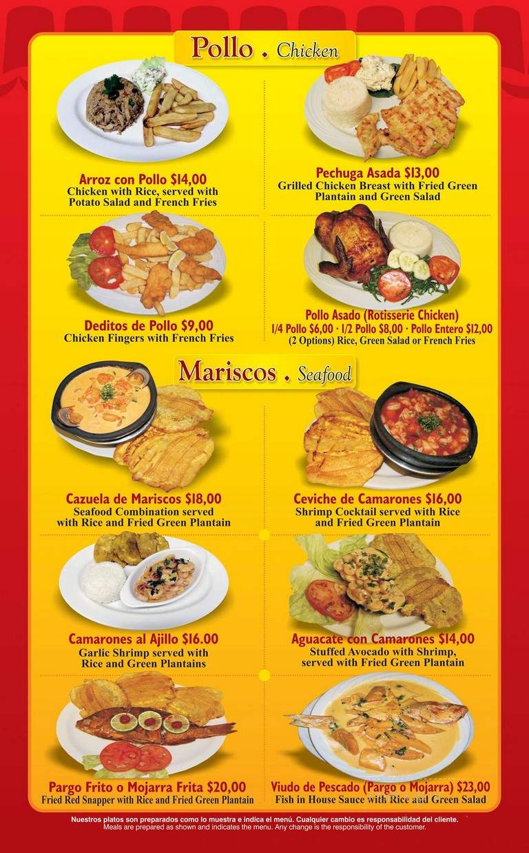 Parador Rojo Restaurant - Elizabeth, NJ menu_pic