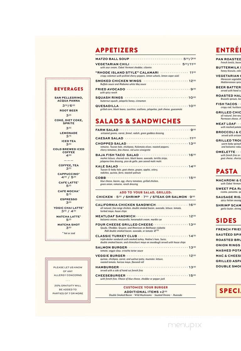 Raymond's - Montclair, NJ menu_pic
