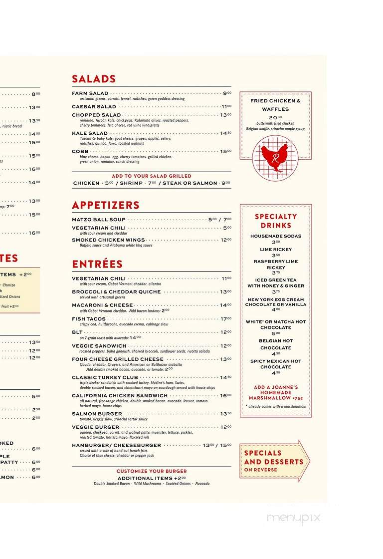 Raymond's - Montclair, NJ menu_pic
