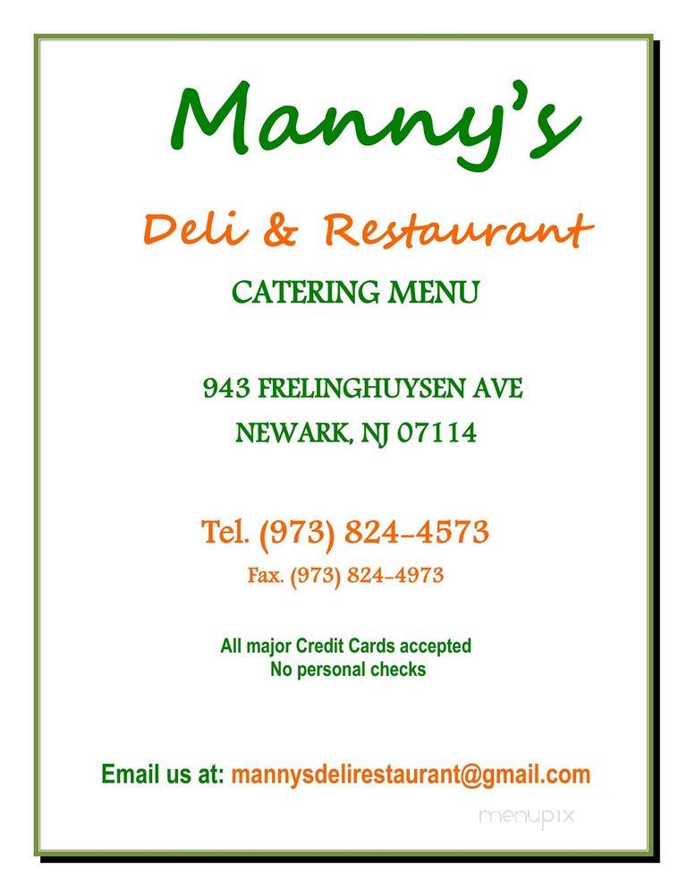 Manny's Deli & Restaurant II - Newark, NJ