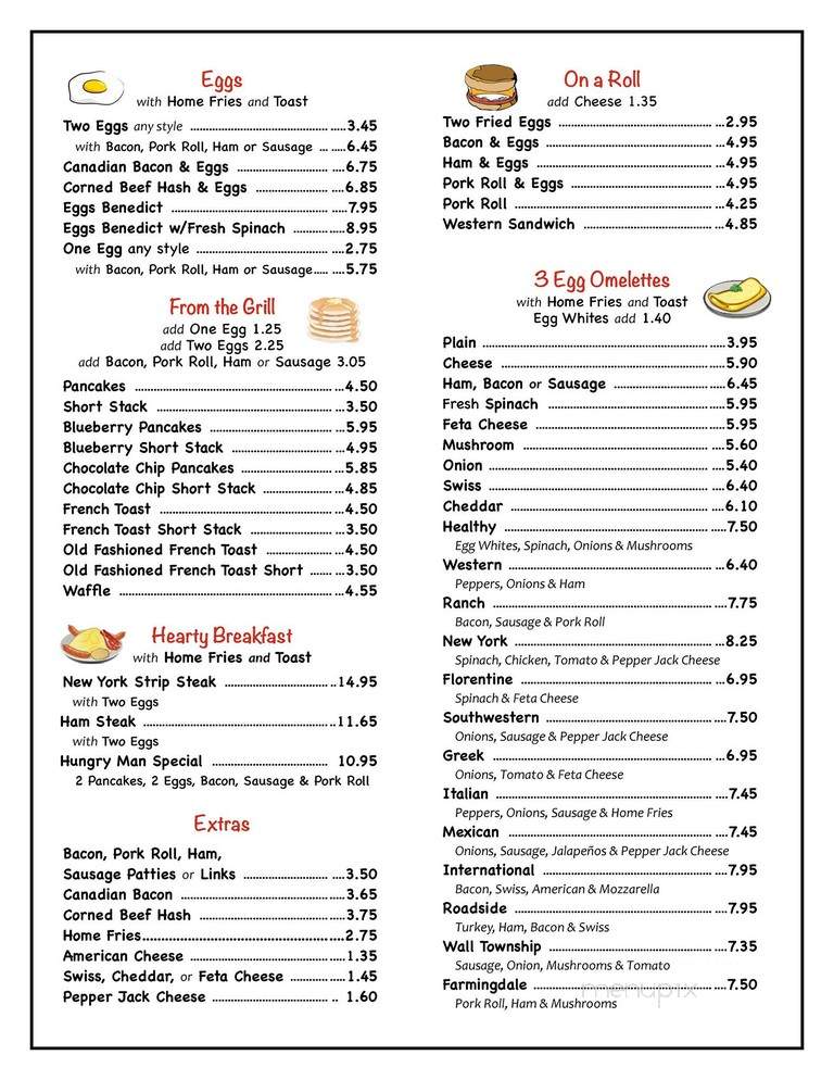 Road Side Diner - Wall, NJ menu_pic