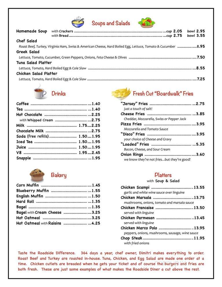 Road Side Diner - Wall, NJ menu_pic