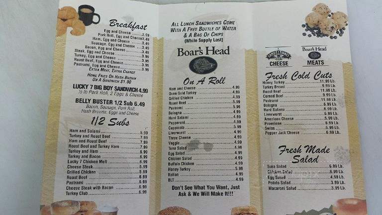 Lucky 7 Deli & Food Store - Union Beach, NJ menu_pic