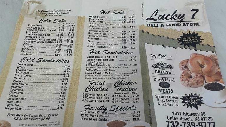 Lucky 7 Deli & Food Store - Union Beach, NJ menu_pic