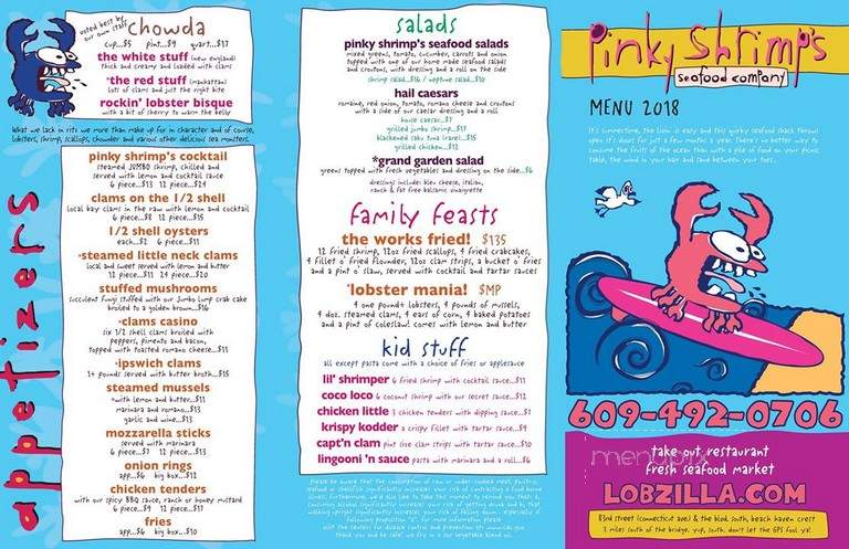 Pinky Shrimp's Seafood Co - Long Beach Township, NJ menu_pic