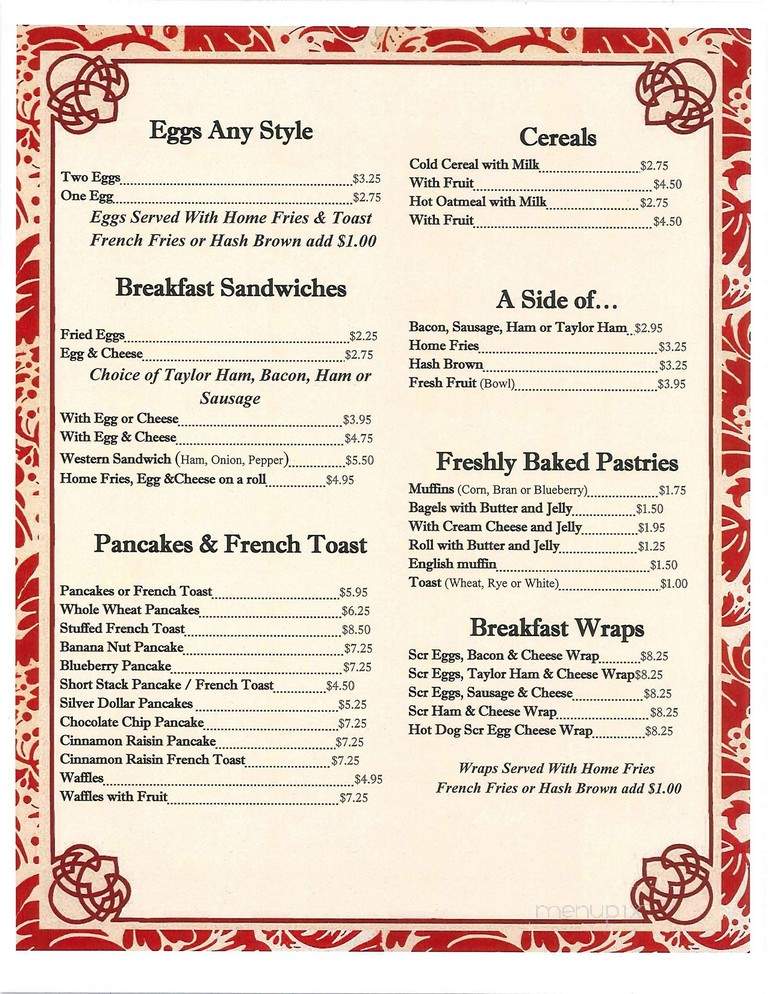 Fisher's Cafe - North Arlington, NJ menu_pic