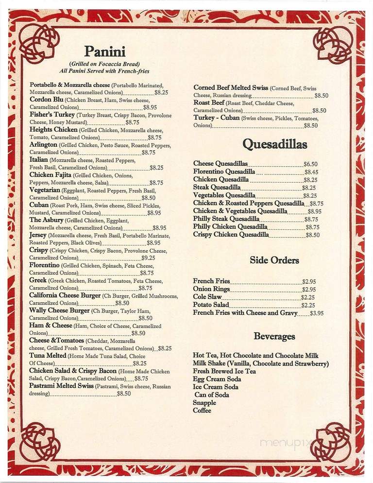 Fisher's Cafe - North Arlington, NJ menu_pic