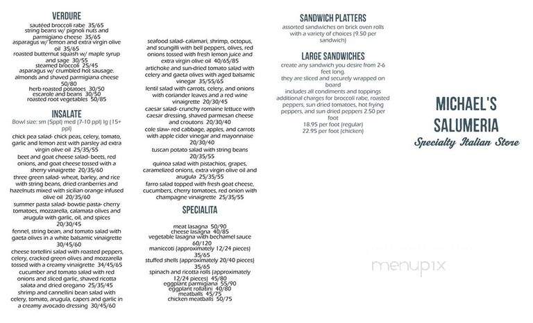 Michael's Salumeria - Lyndhurst, NJ menu_pic