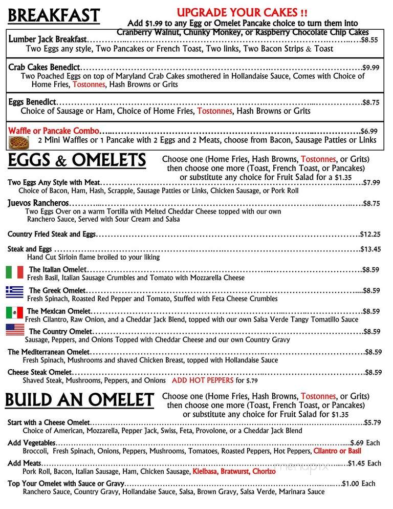 Cozy Kitchen - Brick, NJ menu_pic