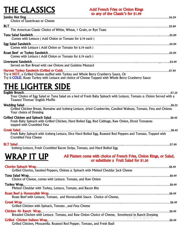 Cozy Kitchen - Brick, NJ menu_pic