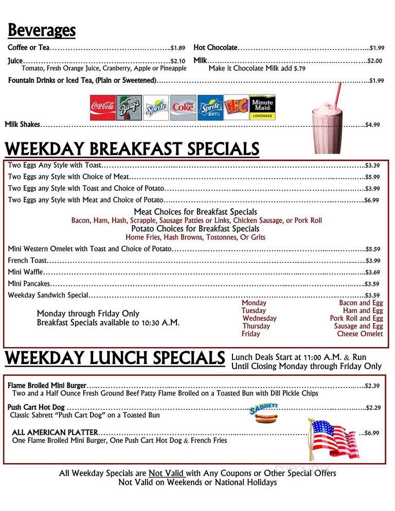 Cozy Kitchen - Brick, NJ menu_pic