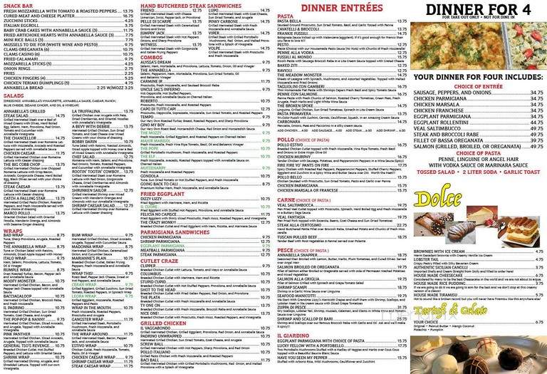 Annabella's Italian American - East Rutherford, NJ menu_pic