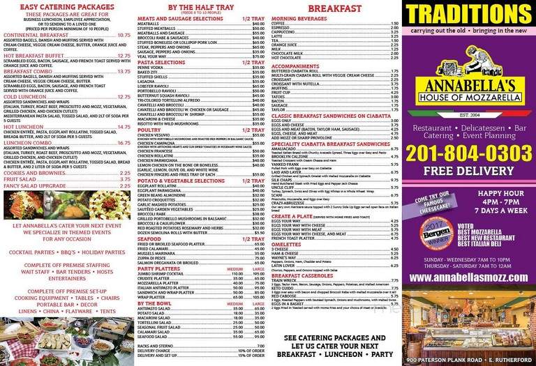 Annabella's Italian American - East Rutherford, NJ menu_pic