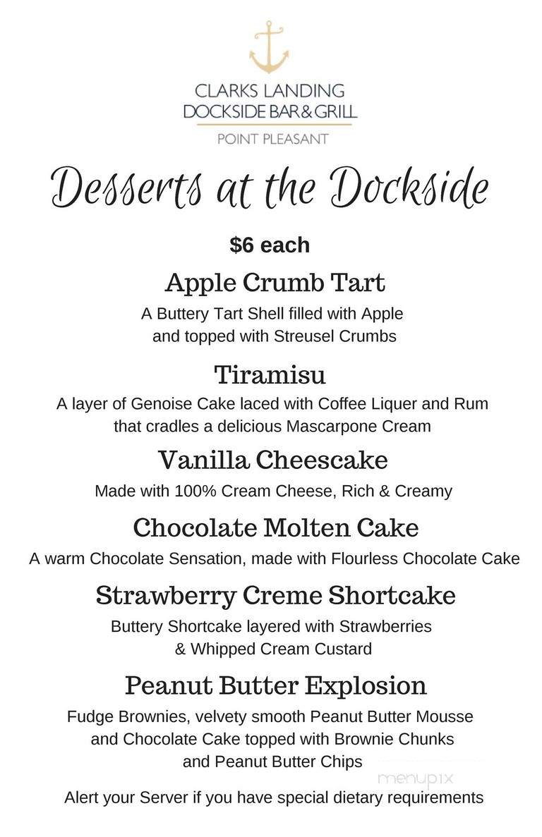 Clark's Landing Restaurant - Point Pleasant, NJ menu_pic