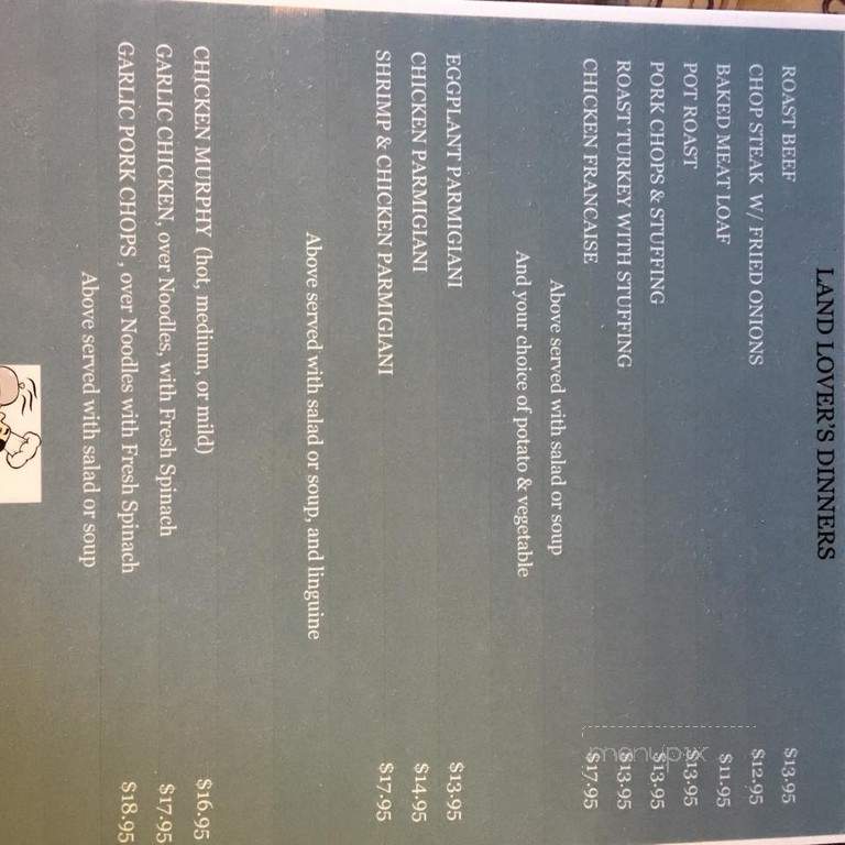 John & Elaine's Restaurant - Point Pleasant Beach, NJ menu_pic