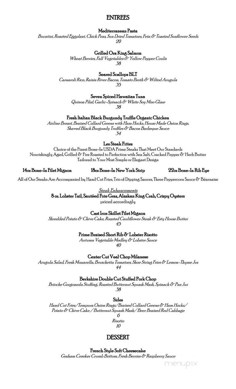 Esty Street - Park Ridge, NJ menu_pic