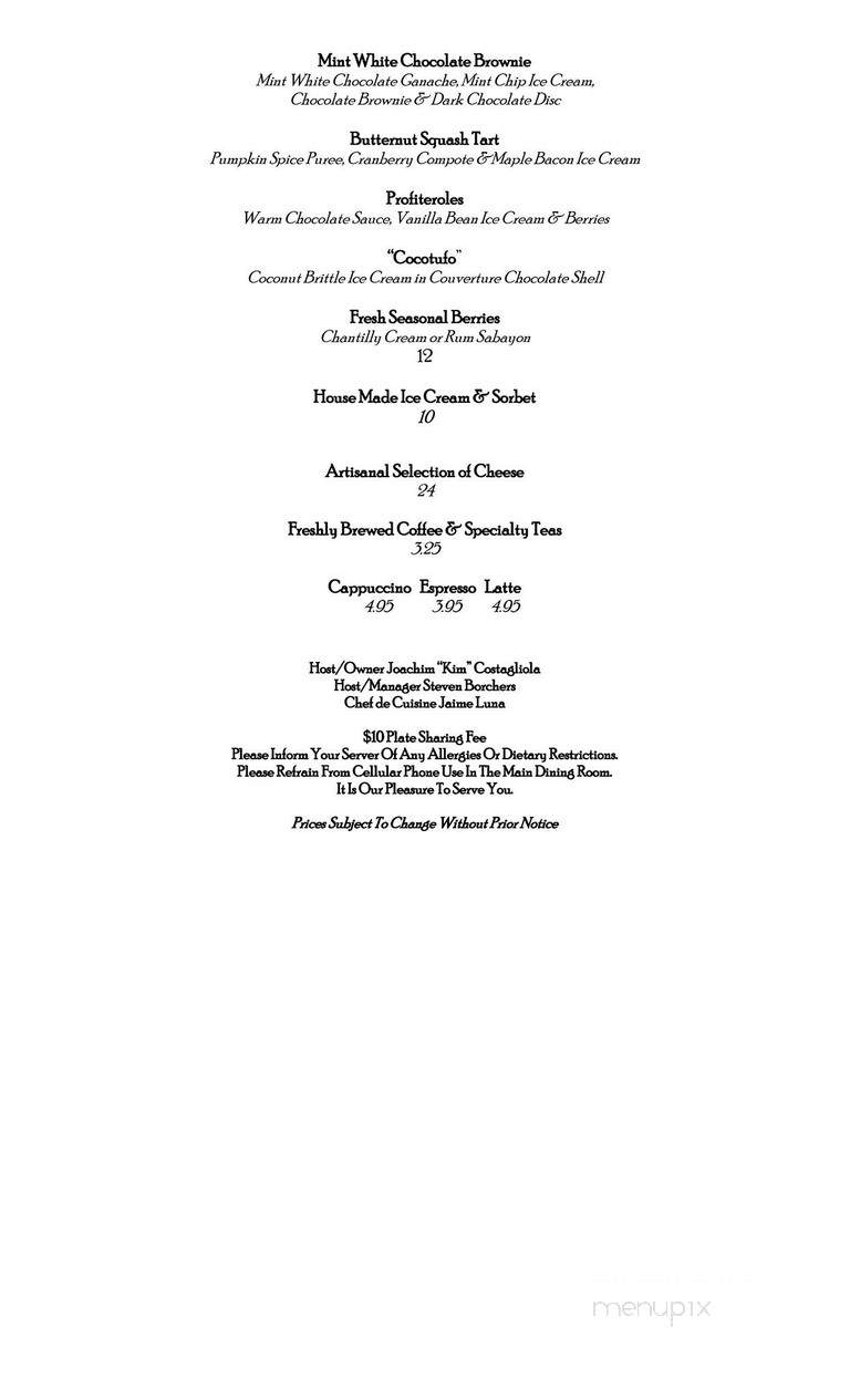 Esty Street - Park Ridge, NJ menu_pic
