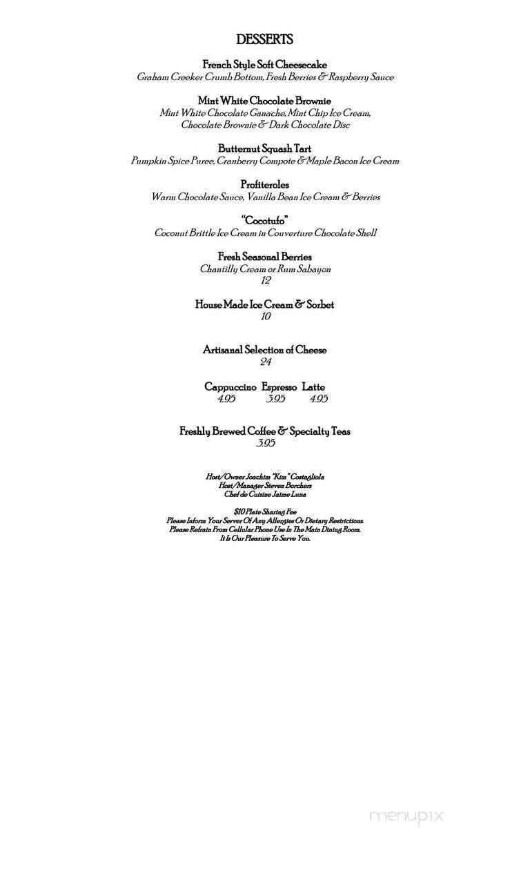 Esty Street - Park Ridge, NJ menu_pic