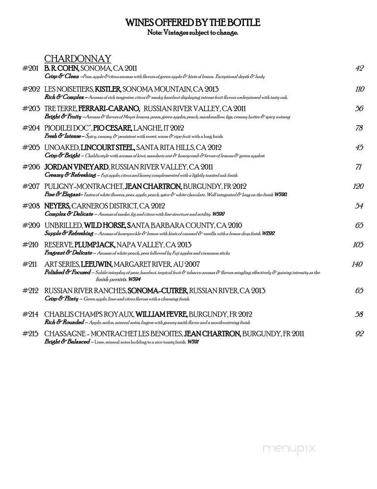 Esty Street - Park Ridge, NJ menu_pic