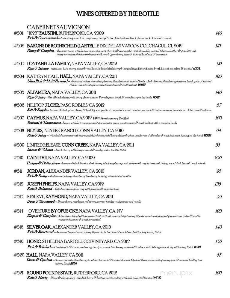 Esty Street - Park Ridge, NJ menu_pic