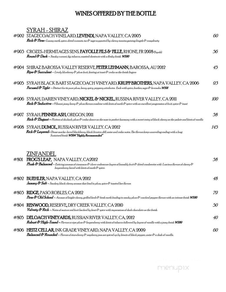 Esty Street - Park Ridge, NJ menu_pic