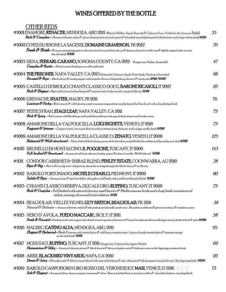 Esty Street - Park Ridge, NJ menu_pic