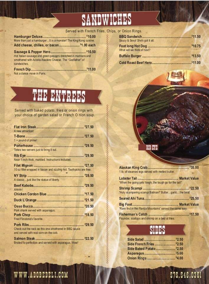 Adobe Deli - Deming, NM menu_pic