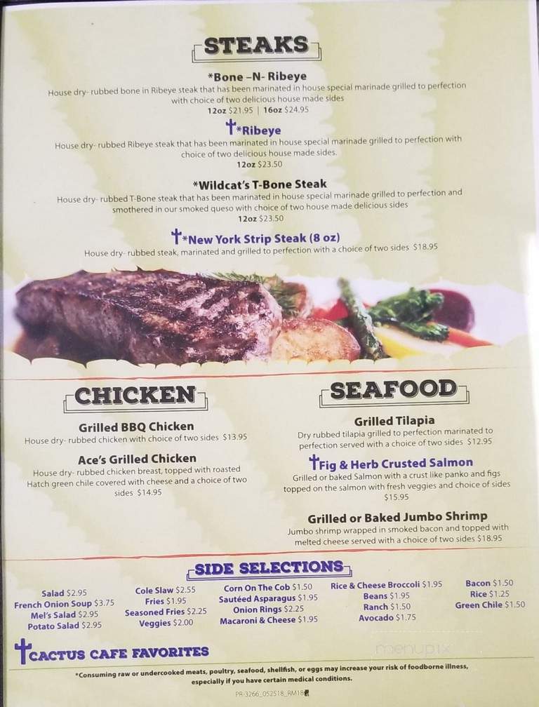 Cactus Cafe - Deming, NM menu_pic