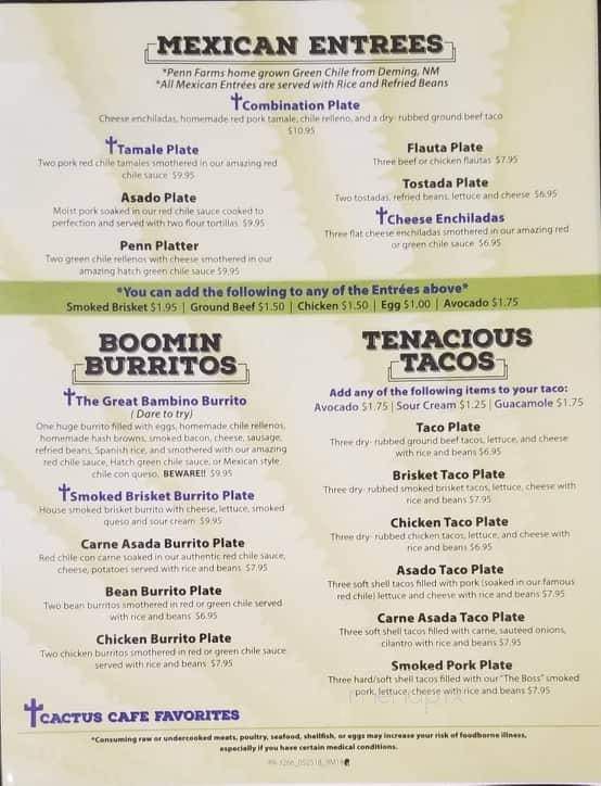 Cactus Cafe - Deming, NM menu_pic