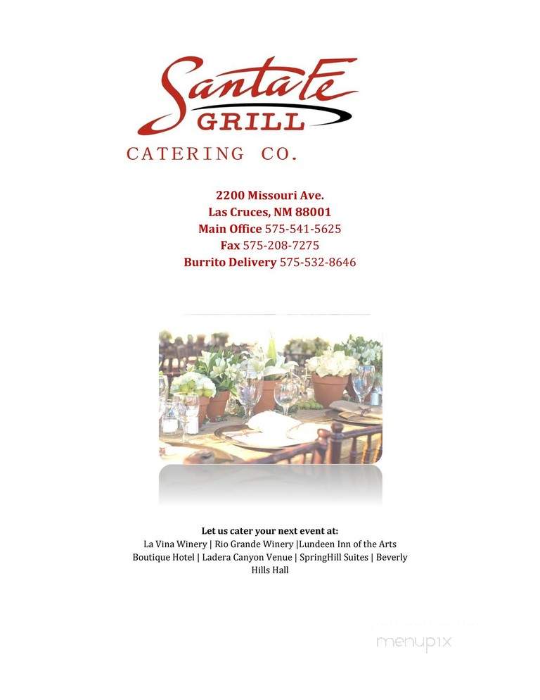 Santa Fe Grill - Las Cruces, NM menu_pic