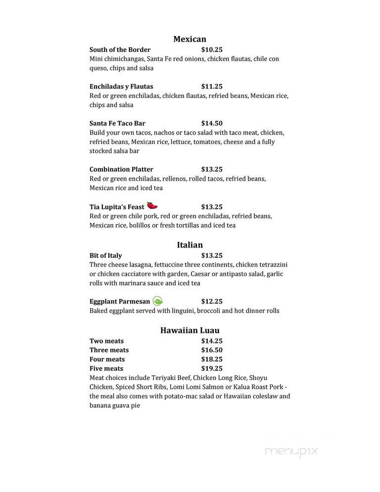 Santa Fe Grill - Las Cruces, NM menu_pic