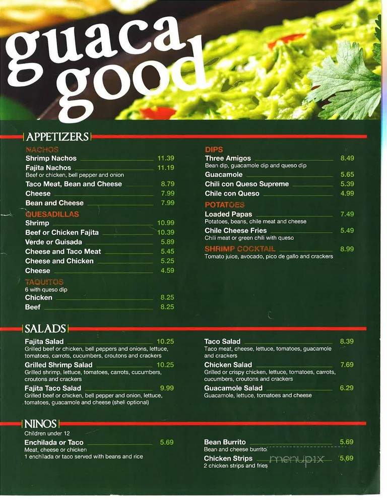 Juanito's Mexican Restaurant - Clovis, NM menu_pic
